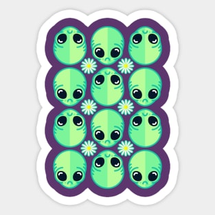 Sad Alien Sticker